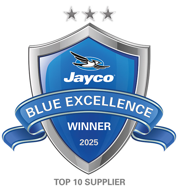 Blue Excellence Award Badge 2025 - Top 10 Supplier